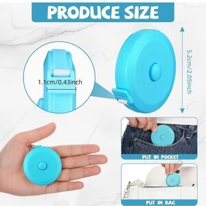 blue travel size Retractable Measuring Tape 60 in''